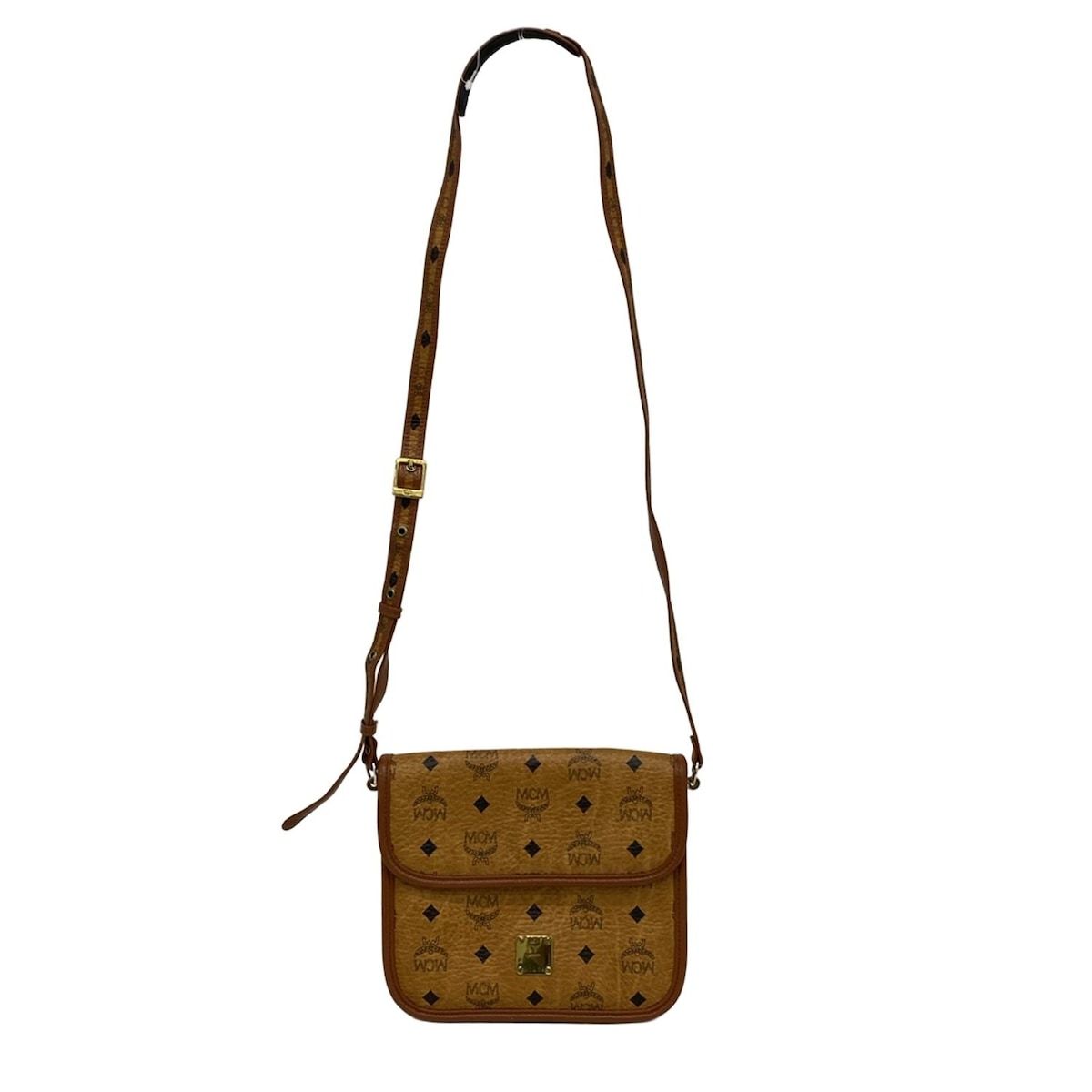 MCM(エムシーエム) ショルダーバッグ - コレクション ブラウン×黒 MCM(エムシーエム) ショルダーバッグ - コレクション ブラウン×黒