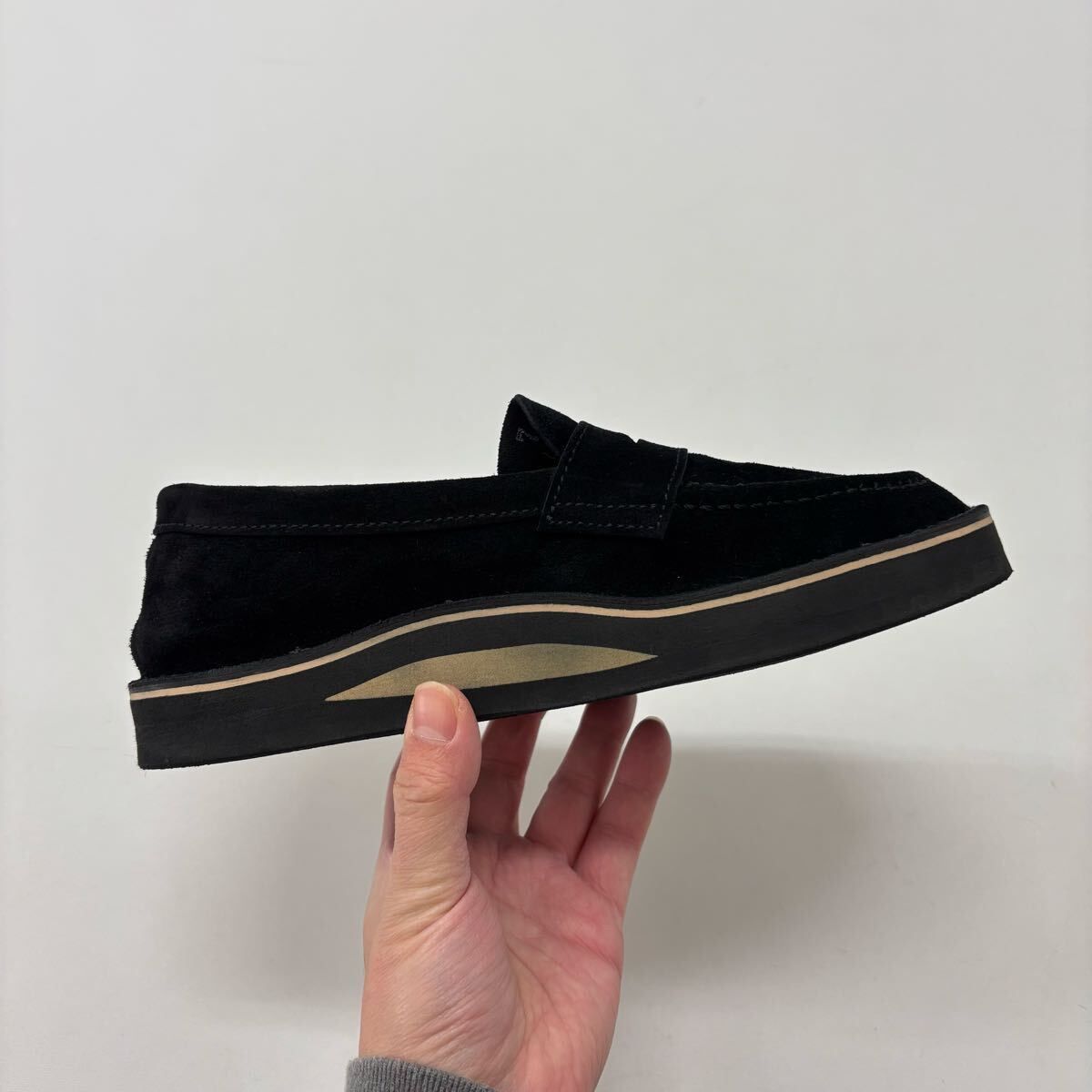 良品 VAR ペニー ブラック スウェード ローファー デザイン サイズ 7 良品 VAR PENNY BLACK SUEDE ペニー ブラック スウェード ローファー