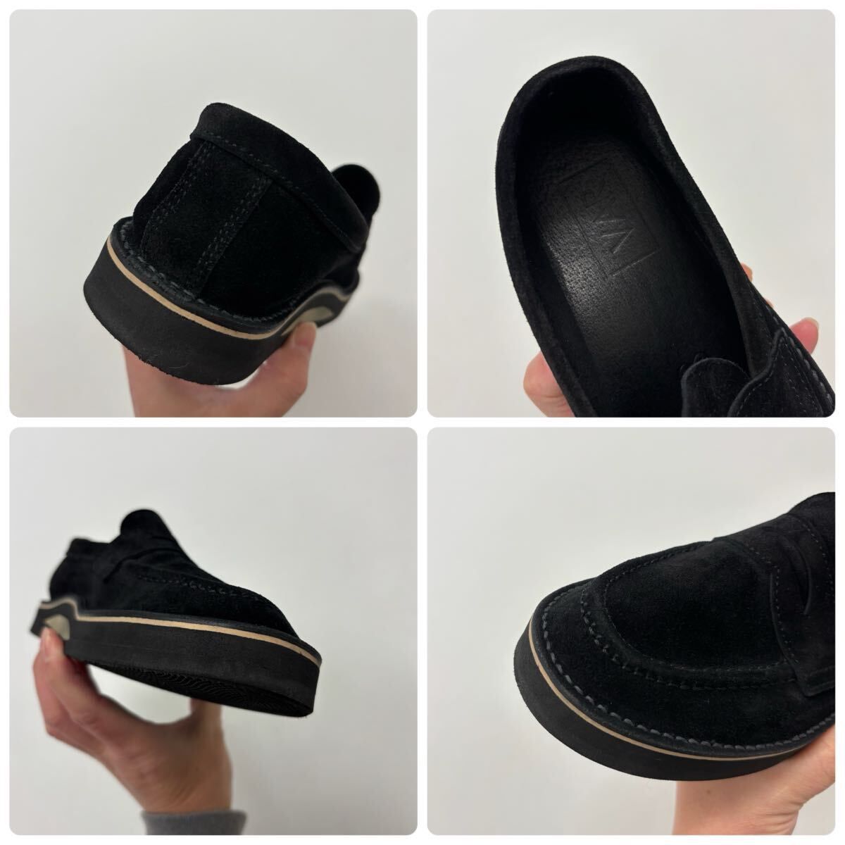 良品 VAR PENNY BLACK SUEDE ペニー ブラック スウェード ローファー
