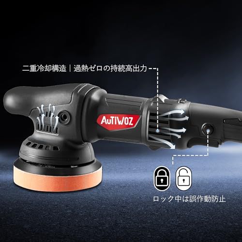 ダブルアクション ポリッシャー 車 コード式 電動 ポリッシャー 125mm