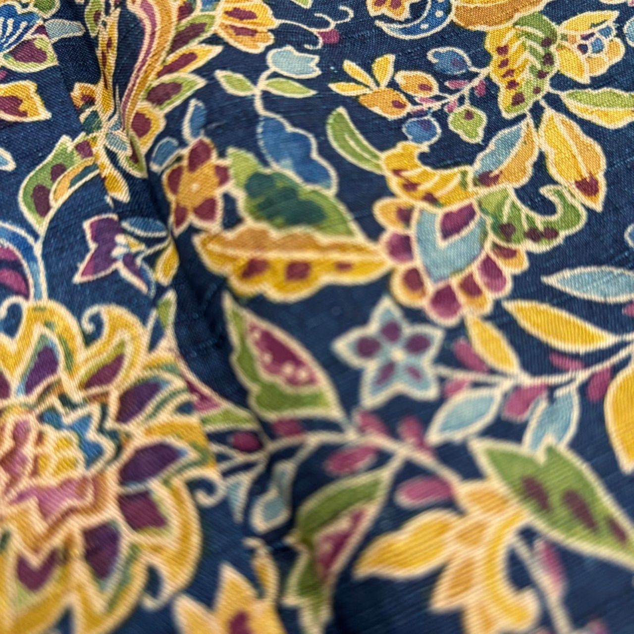 真綿紬 更紗 上品な染め 正絹 着物 MK-2615 - メルカリ