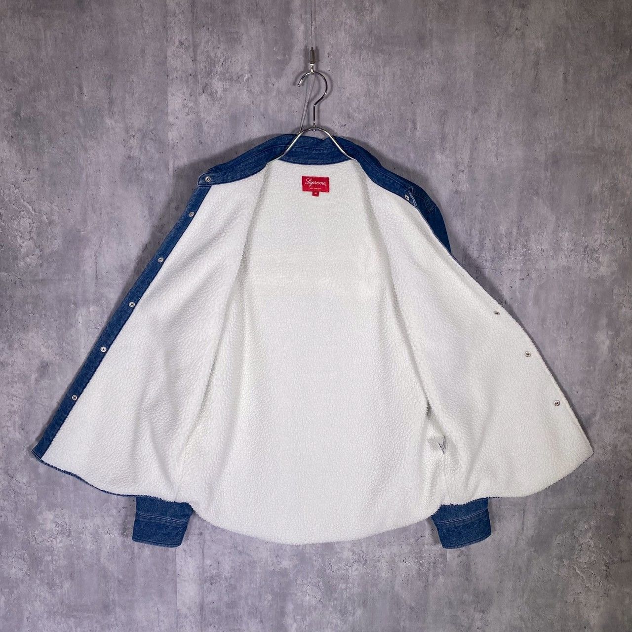 SUPREME』シュプリーム (M) 裏地ボア デニムシャツジャケット - メルカリ
