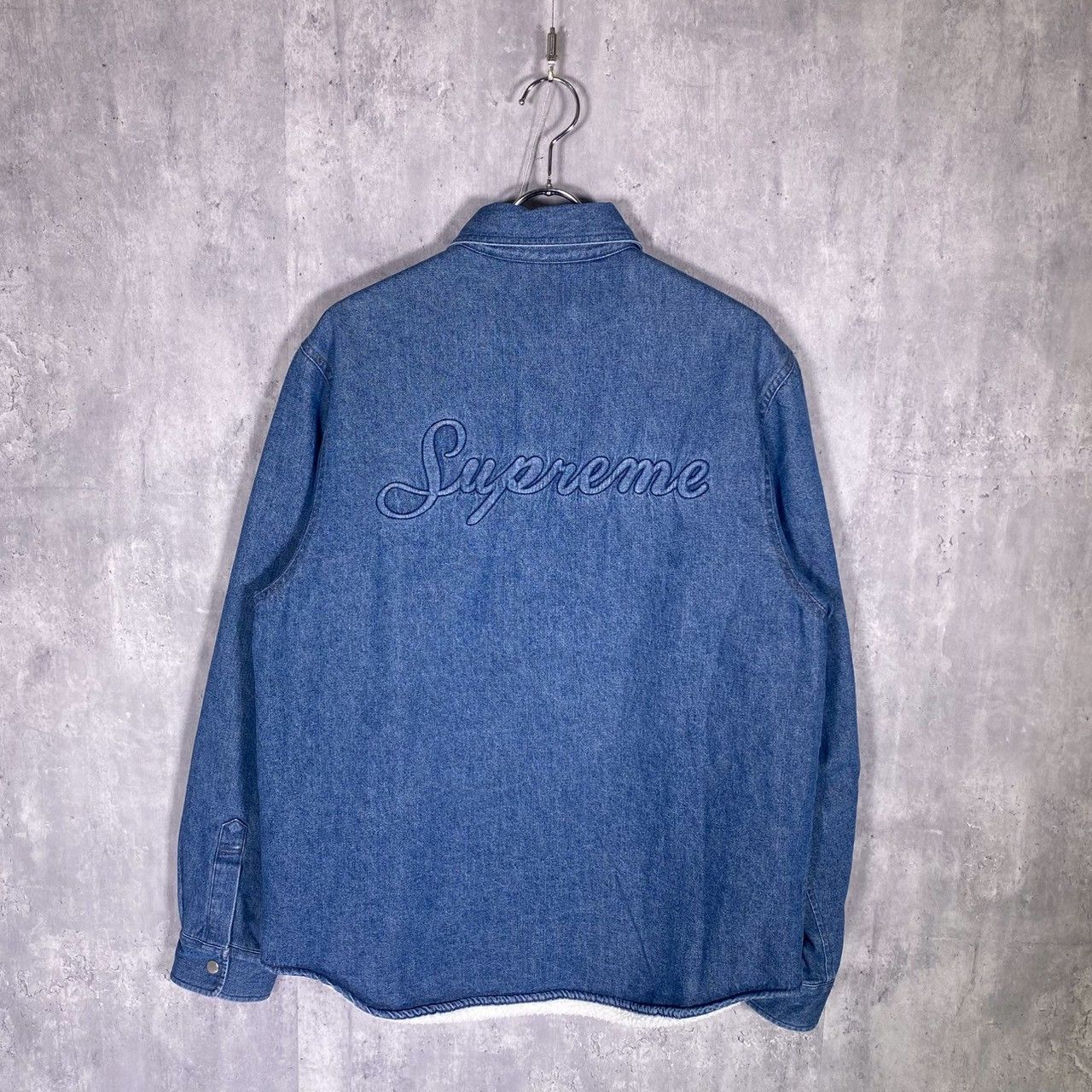 SUPREME』シュプリーム (M) 裏地ボア デニムシャツジャケット - メルカリ