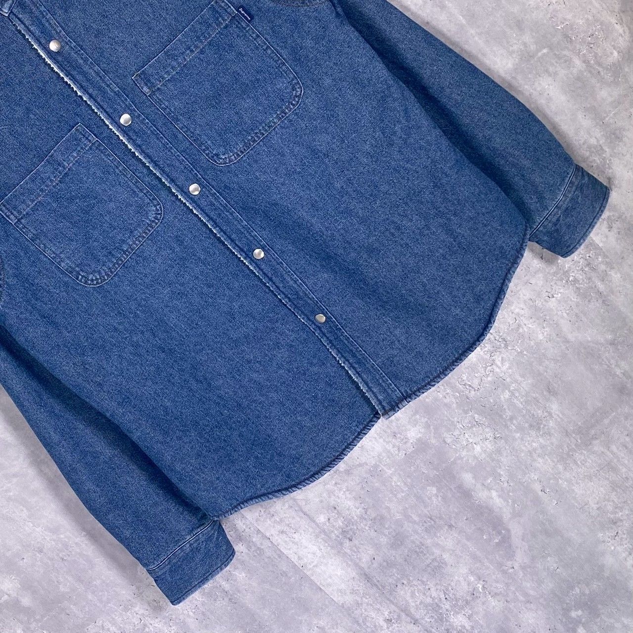SUPREME』シュプリーム (M) 裏地ボア デニムシャツジャケット - メルカリ