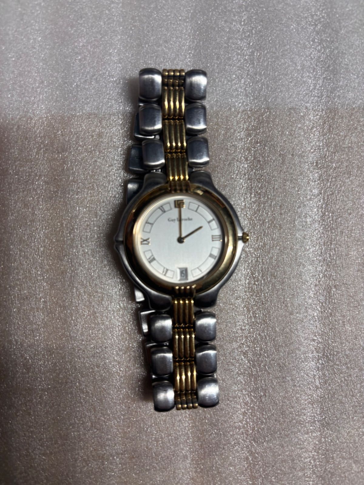 美品◎Guy Laroche デイト メンズ腕時計 スイス製 コンビ Guy Laroche ギ・ラロッシュ 腕時計 クォーツ コンビ デイト - メルカリ