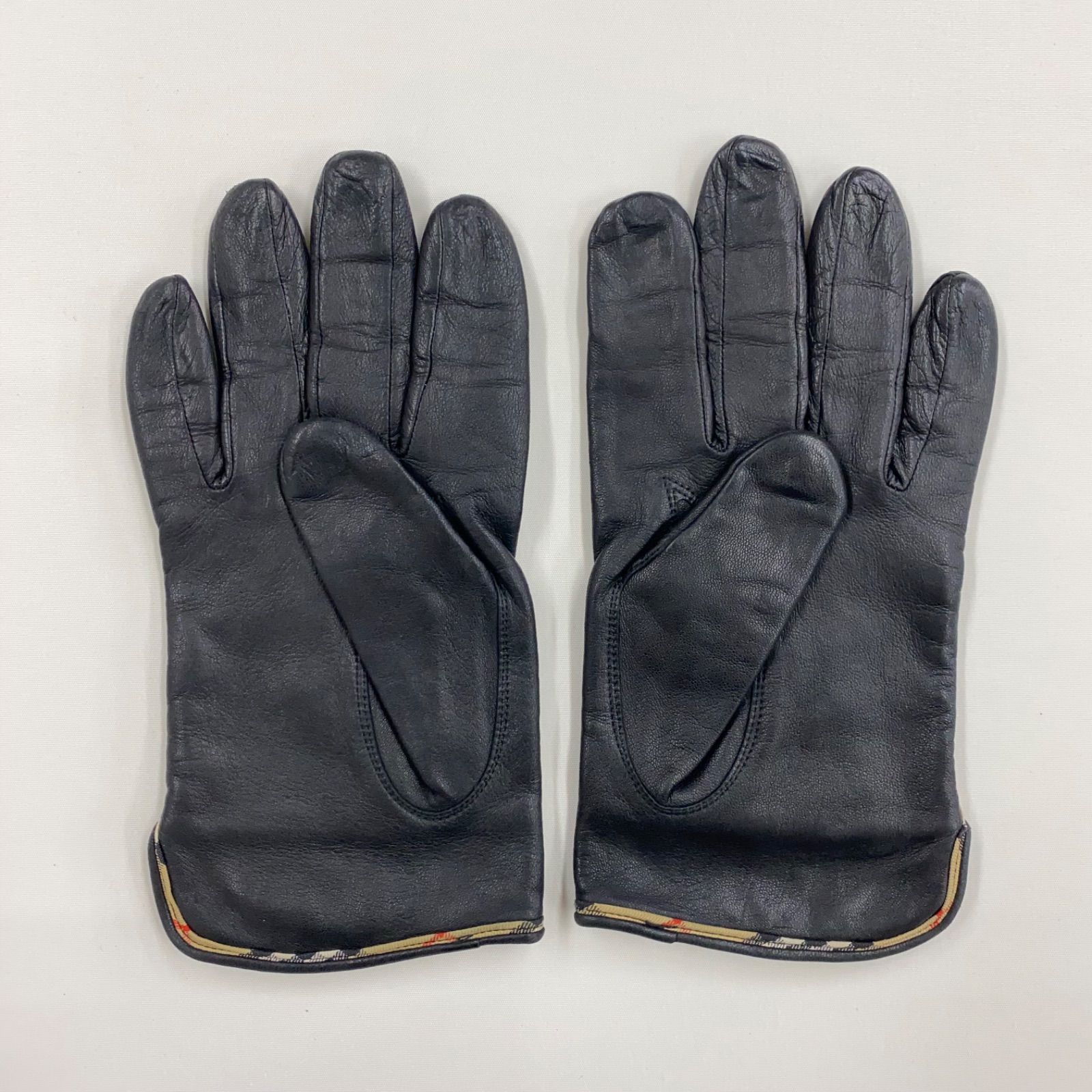 最終値下げ⭐︎BURBERRY レザーグローブ　M バーバリー　手袋　ミトン m5074 バーバリー BURBERRY レザーグローブ - メルカリ