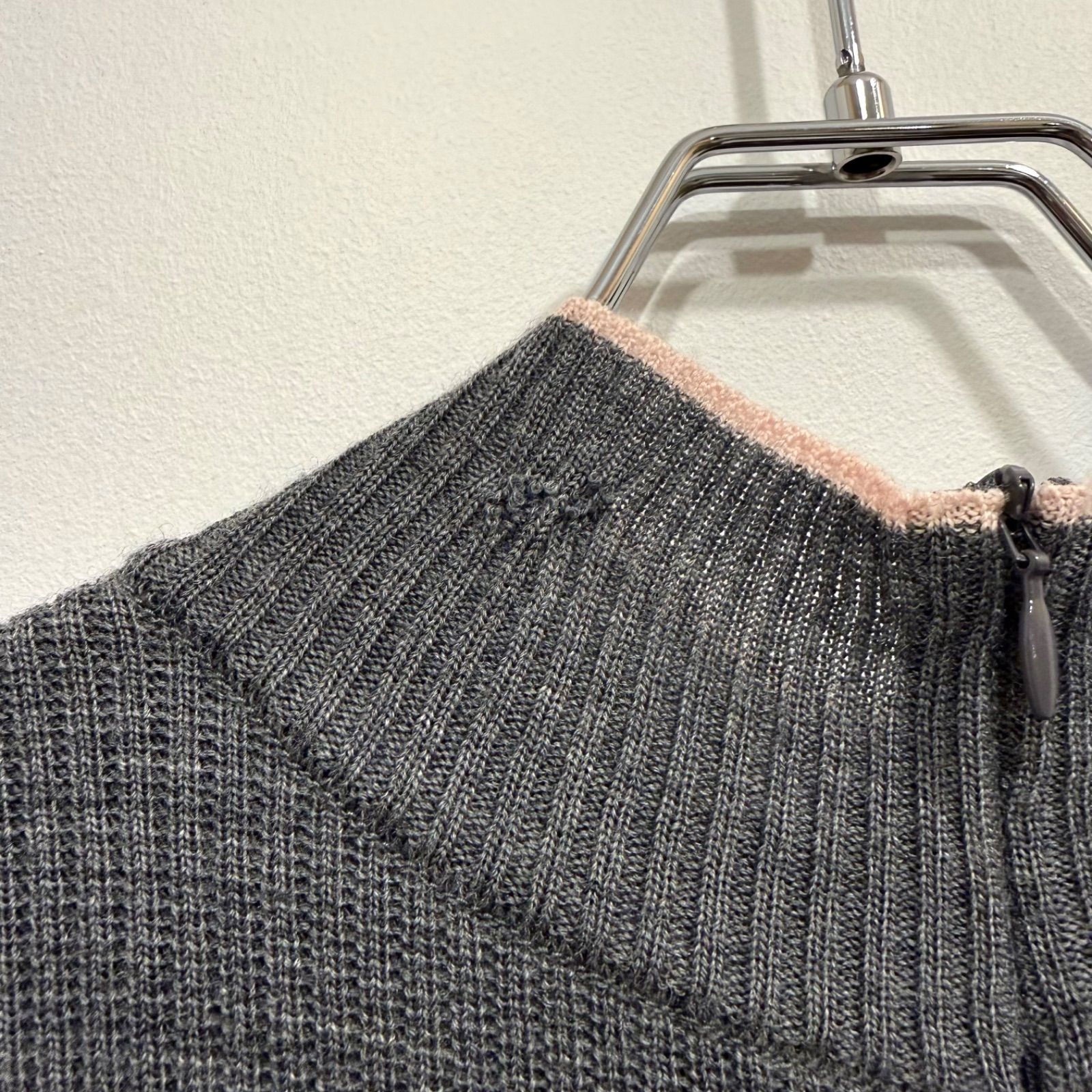 M'S GRACY エムズグレイシー リブニット グログランテープ ジャガード