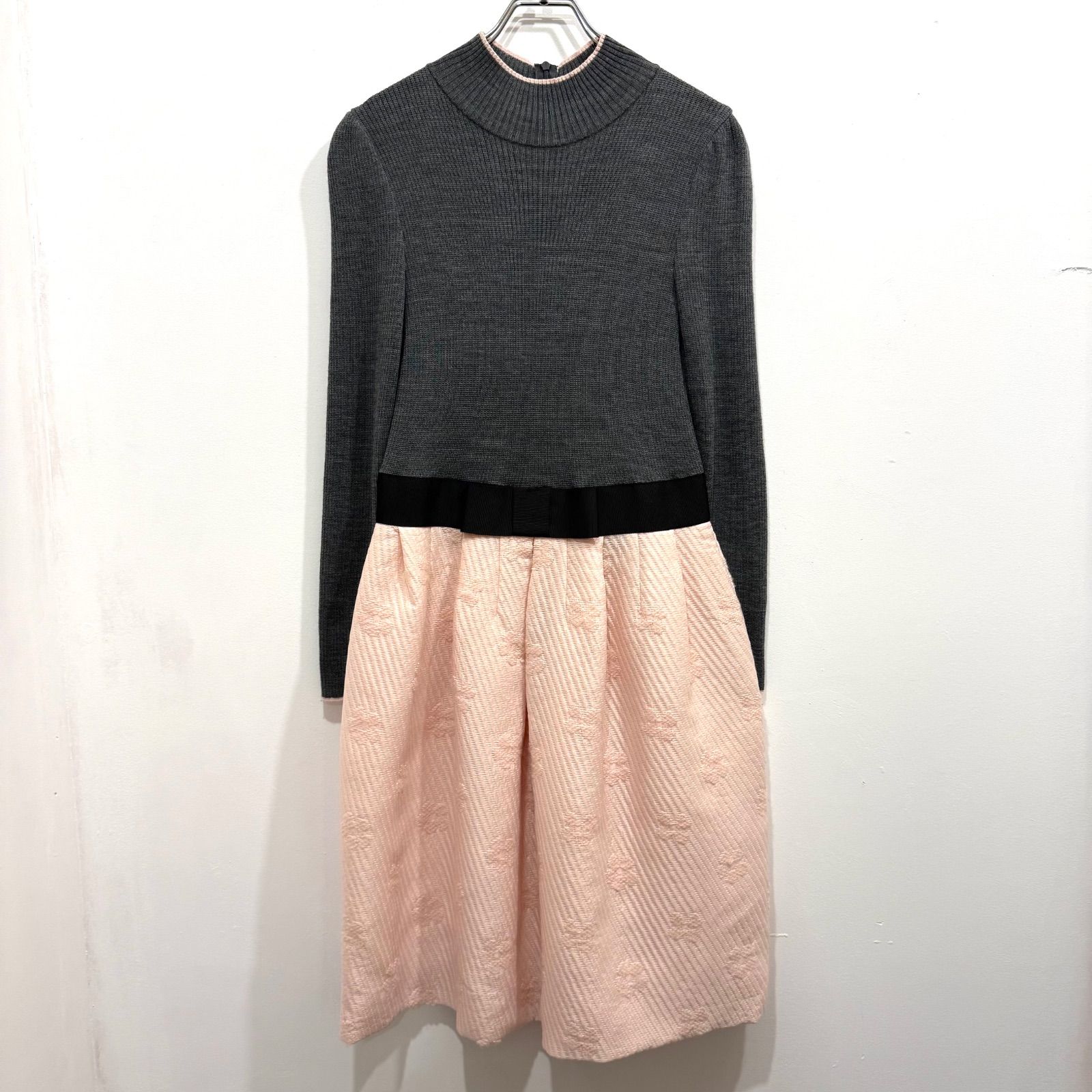 M'S GRACY エムズグレイシー リブニット グログランテープ ジャガード