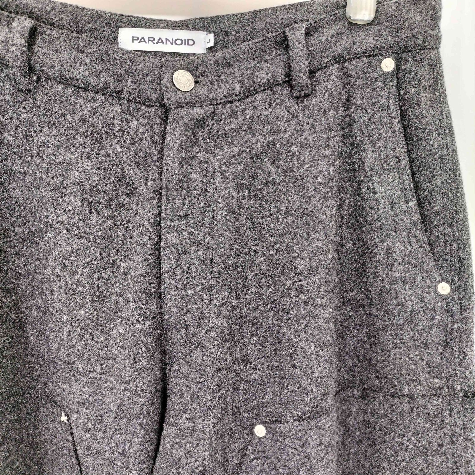 パラノイド PARANOID MELANGE PAINTER PANTS ダブルニー ウール混 