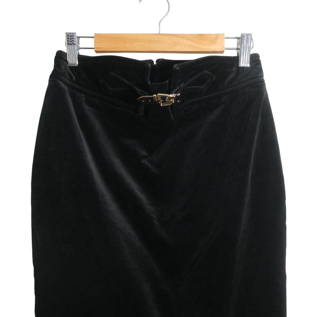 美品 GUCCI グッチ サイズ40 トムフォード期 ベロア ベルト型バックル