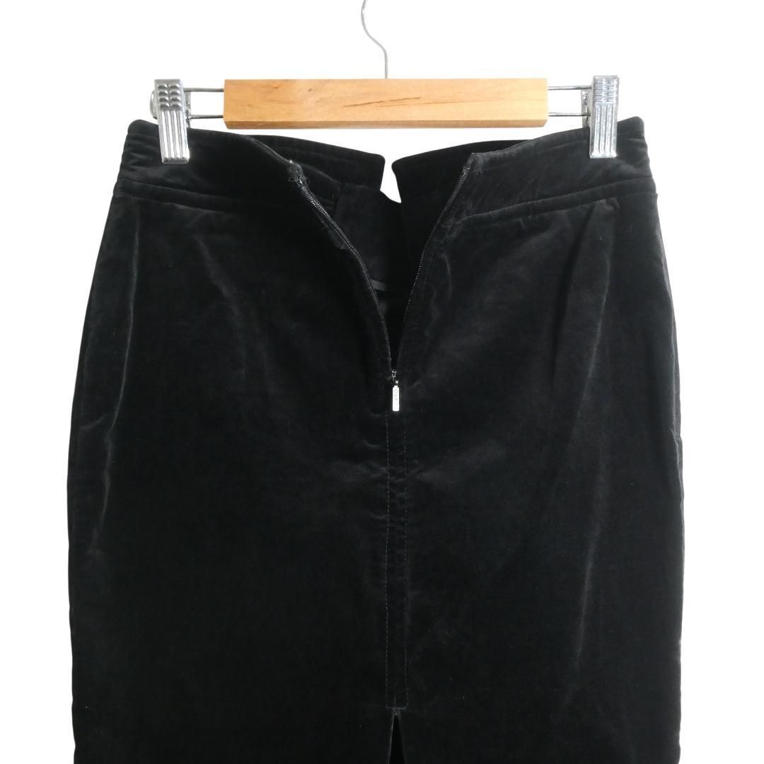 美品 GUCCI グッチ スカート タイト ブラック サイズ40 ラマウール 美品 GUCCI グッチ サイズ40 トムフォード期 ベロア ベルト型バックル