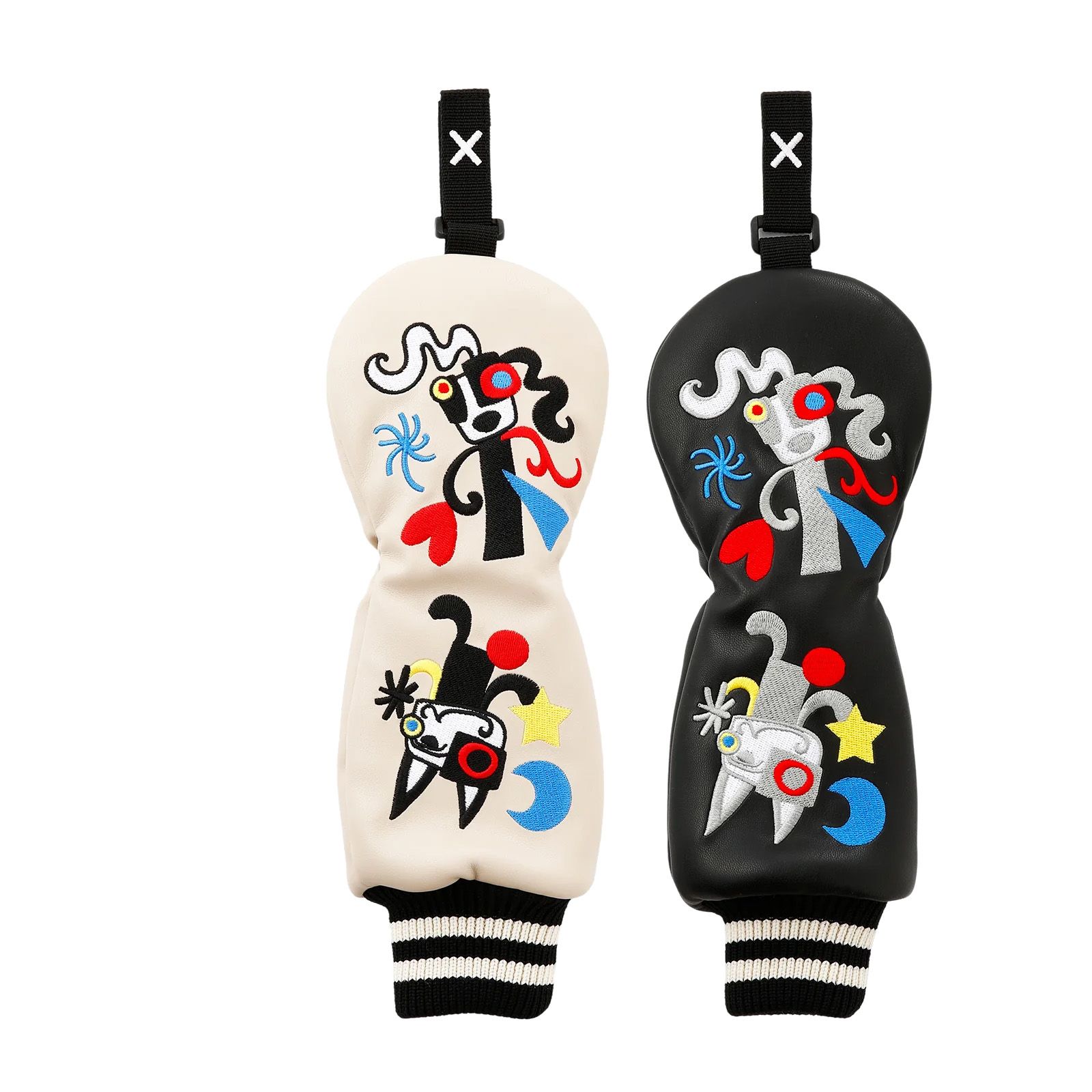 (公式)ワールドゴルフ MU SPORTSの可愛いデザイン MUSPORTS ポップアートカラフルパッチワーク刺繍 UT用 ヘッドカバー 703R2576