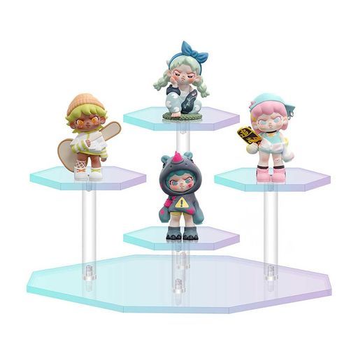 アクリルスタンド台座4段カラフルアクリルディスプレイライザー