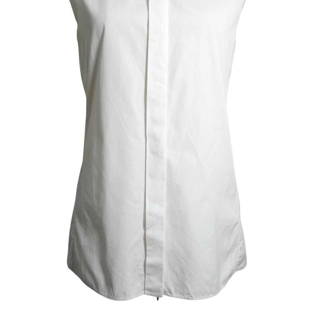 美品 HERMES エルメス サイズ34 セリエボタン 比翼ボタン ノースリーブ