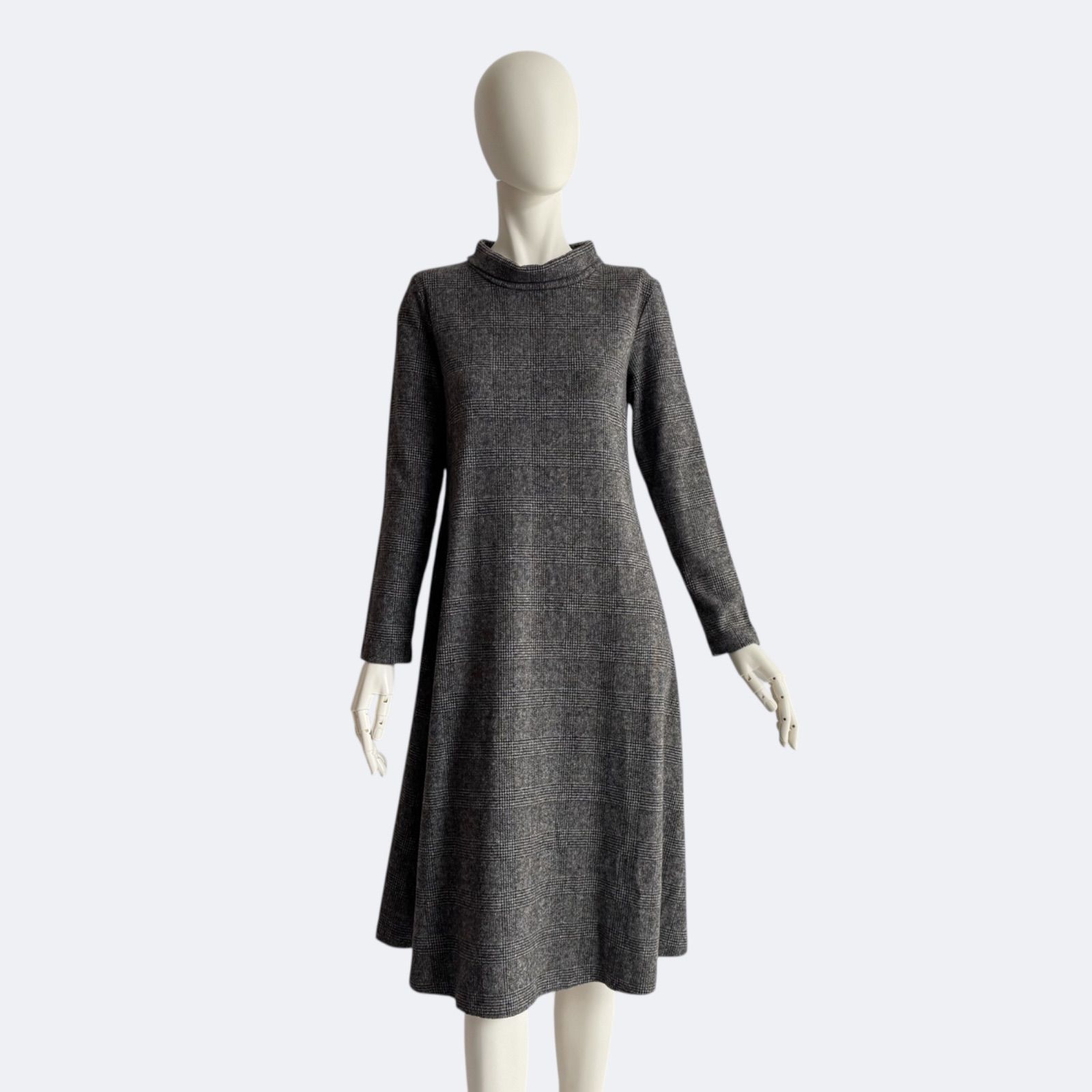 Weekend Max Mara グレンチェック フレアワンピース ボトルネック