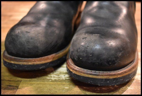  9 D PT 99プリント 旧シルエット 04年 レッドウィング 2268 エンジニア 黒 ブラッククローム ブーツ redwing FL 335 エンジニアブーツ ブーツ 革靴