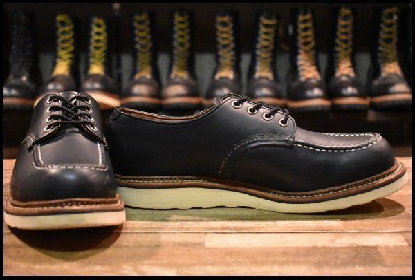 9 5 D 16年 レッドウィング 8106 オックスフォード 黒 ブラッククローム モックトゥ ローカット 短靴 ブーツ redwing FL 338