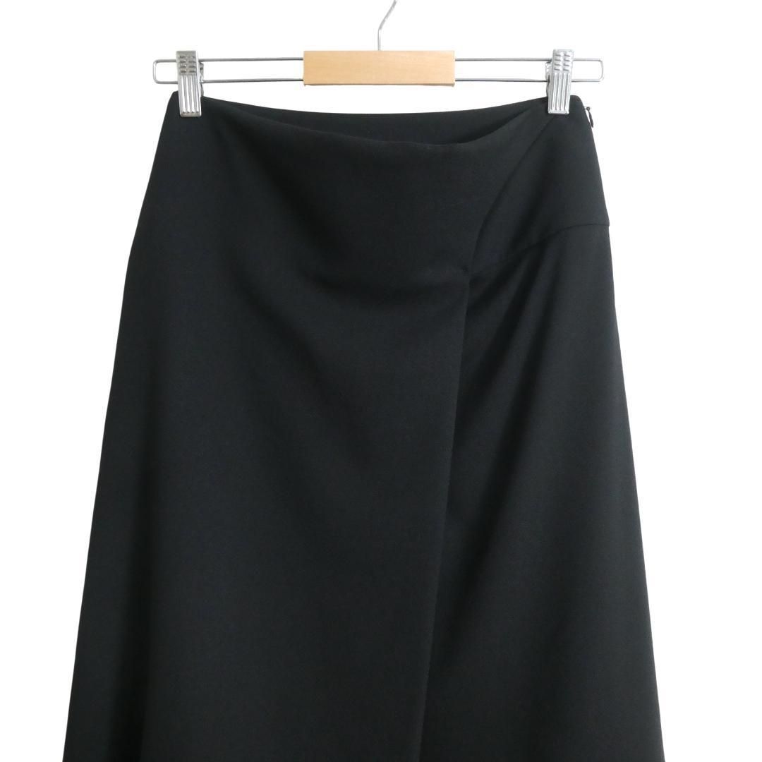エルメス　黒 巻きスカートひざ丈　美品 HERMES - HERMES エルメス ひざ丈スカート S グレー 【古着】【中古