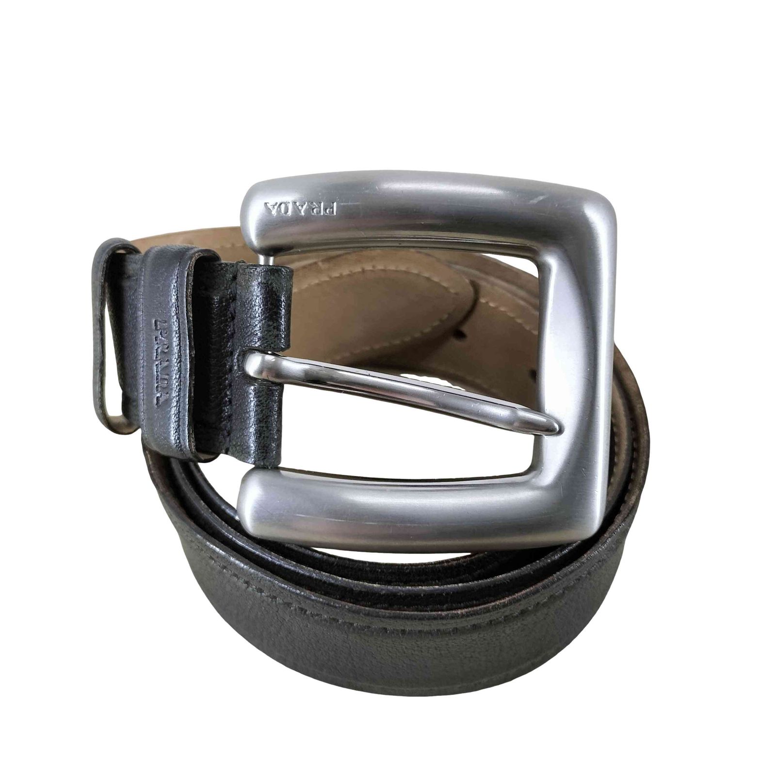 プラダ PRADA MADE IN ITALY レザーベルト メンズ 90/36 - メルカリ