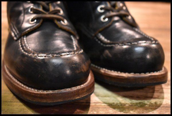  8 D 110周年 レッドウィング 2015 ハンツマン 黒 ブラック クローンダイク 茶芯 編み上げブーツ redwing FL 345 ワークブーツ ブーツ 革靴