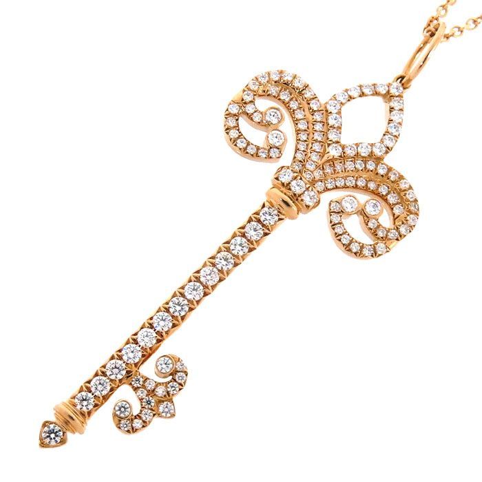 ティファニー フルール ド リス フラワー ダイヤモンドネックレス K18PG ティファニー フルール ド リス フラワー ダイヤモンドネックレス