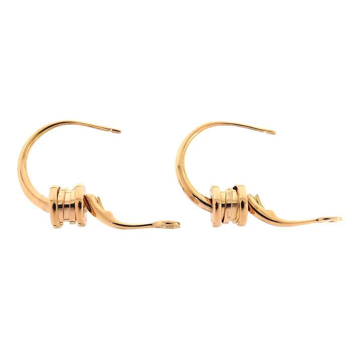 BVLGARI ブルガリ B-Zero1 エレメント フープ ピアス K18PG 750 ピンク