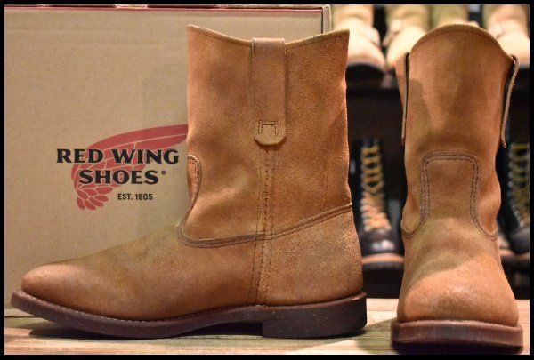 8 5 E 17年 レッドウィング 8188 スエード ペコス ブラウン ホーソーン ミュールスキナー ブーツ redwing pecos FL 348
