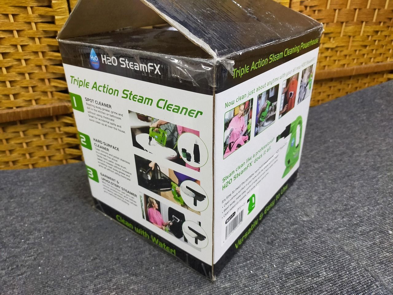 正規品】H2OスチームFX 8点デラックスセット (グリーン)[STEAM_CLEANER