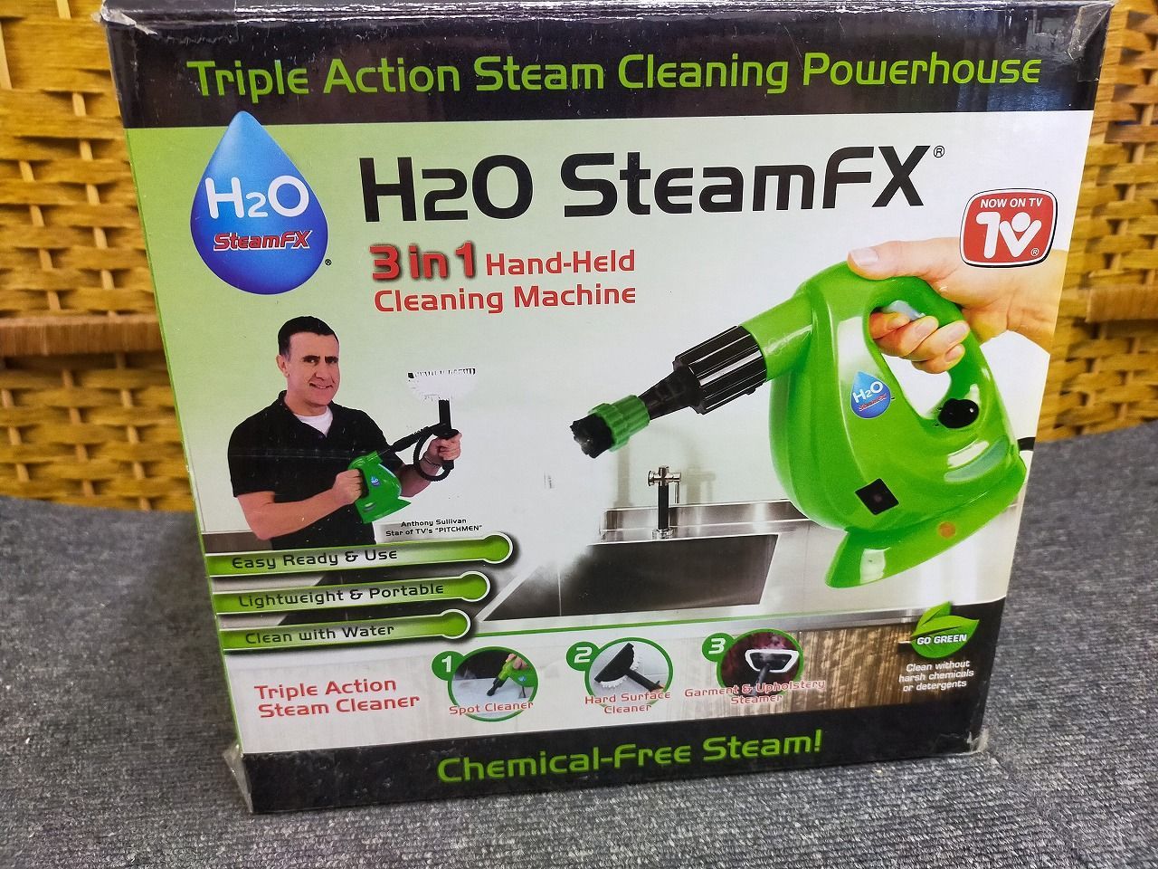 正規品】H2OスチームFX 8点デラックスセット (グリーン)[STEAM_CLEANER