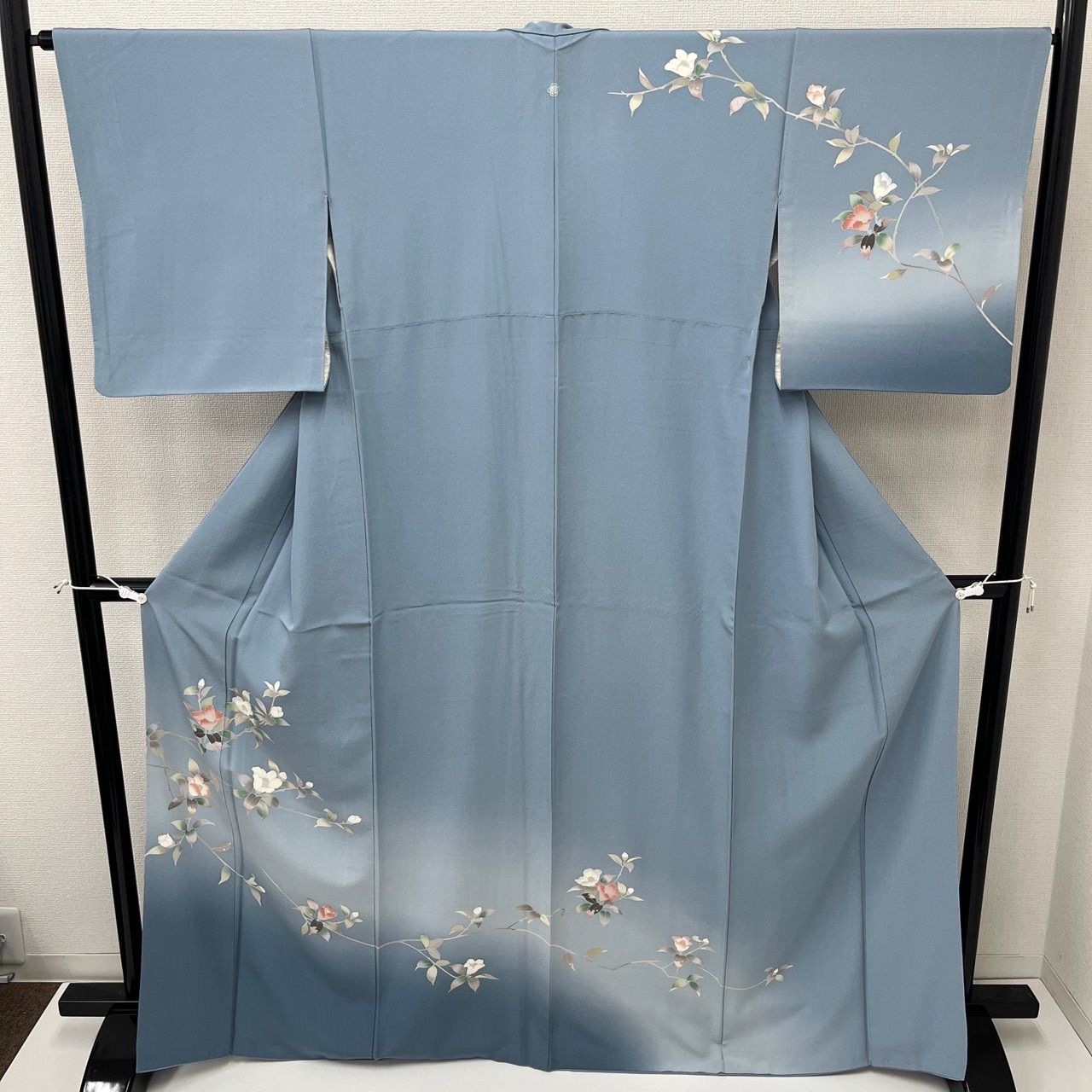 友禅 付け下げ 正絹 一つ紋 美しい花 色味の良い 袷 着物 MK-2657