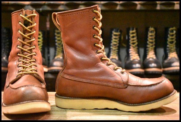 8 5 D 半円犬タグ 93年 刻印 レッドウィング 877 ロング アイリッシュセッター 赤茶 オロラセット ブーツ redwing FL 350