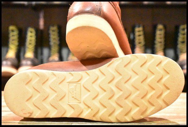  8 5 D 半円犬タグ 93年 刻印 レッドウィング 877 ロング アイリッシュセッター 赤茶 オロラセット ブーツ redwing FL 350 ワークブーツ ブーツ 革靴