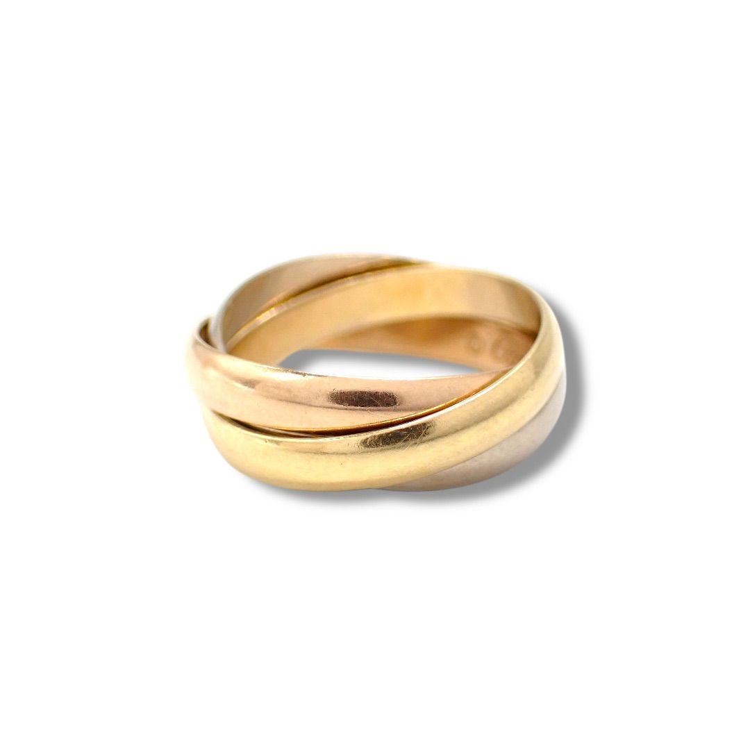 Cartier カルティエ 46 SM トリニティ リング 750 スリーカラー K18