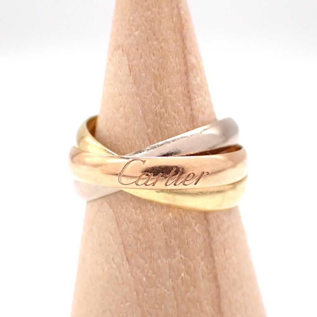 Cartier カルティエ 46 SM トリニティ リング 750 スリーカラー K18
