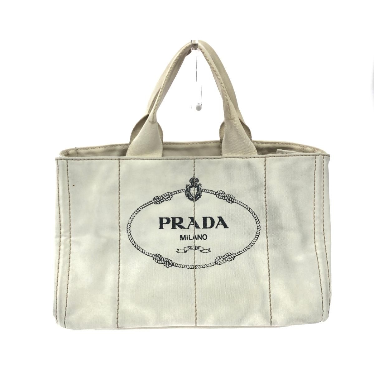 PRADA プラダ カナパ キャンバス ホワイト レディース / 240001170037 