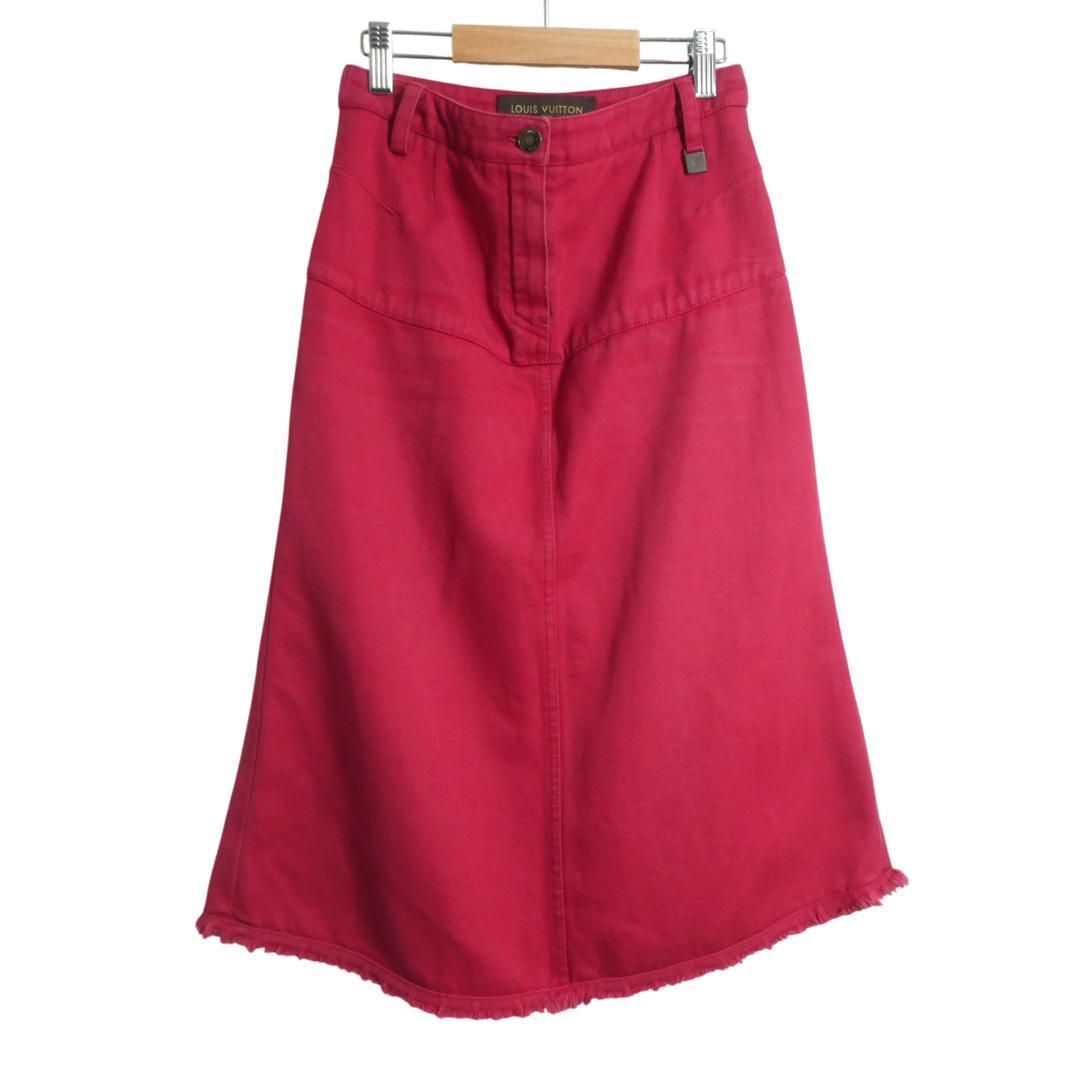 美品 LOUIS VUITTON ルイヴィトン サイズ34 コットン×リネン LV金具