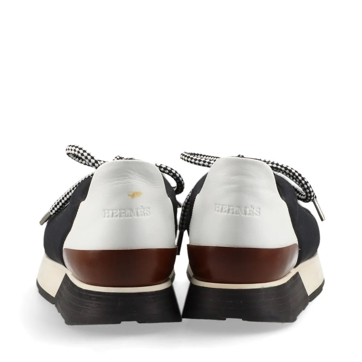入手困難 美品 HERMES MILES マイルス スニーカー 36 美品 エルメス マイルス ローカット スニーカー 36.5 23.5cm レース