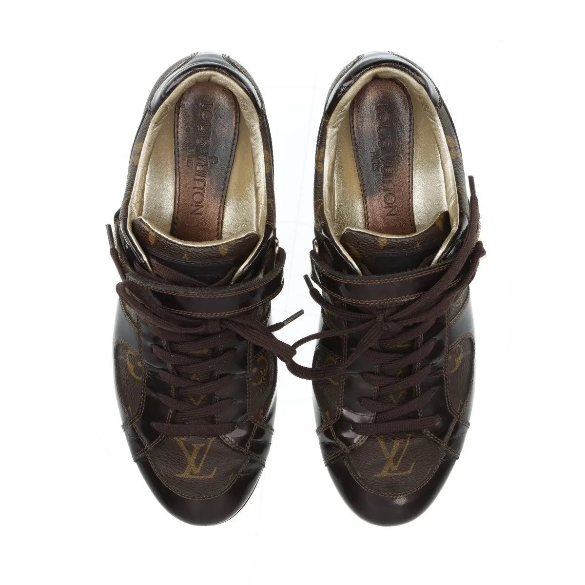 【美品✨】ルイヴィトン ローカット スニーカー モノグラム レザー 茶色 6 美品 ルイヴィトン モノグラム レザー ローカット スニーカー 36 1/2