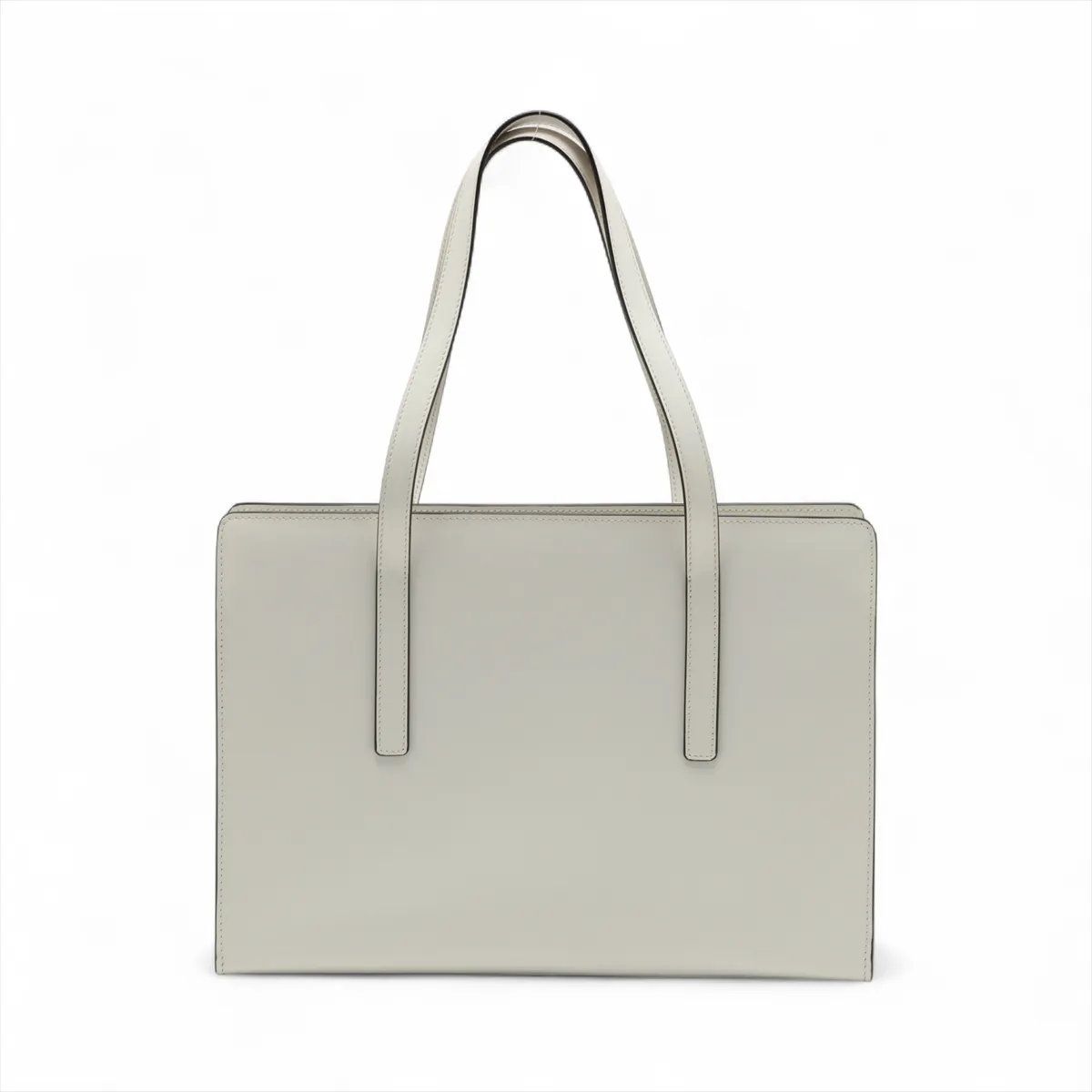 美品 プラダ レザー トート バッグ 肩掛け ショルダー ハンド ホワイト