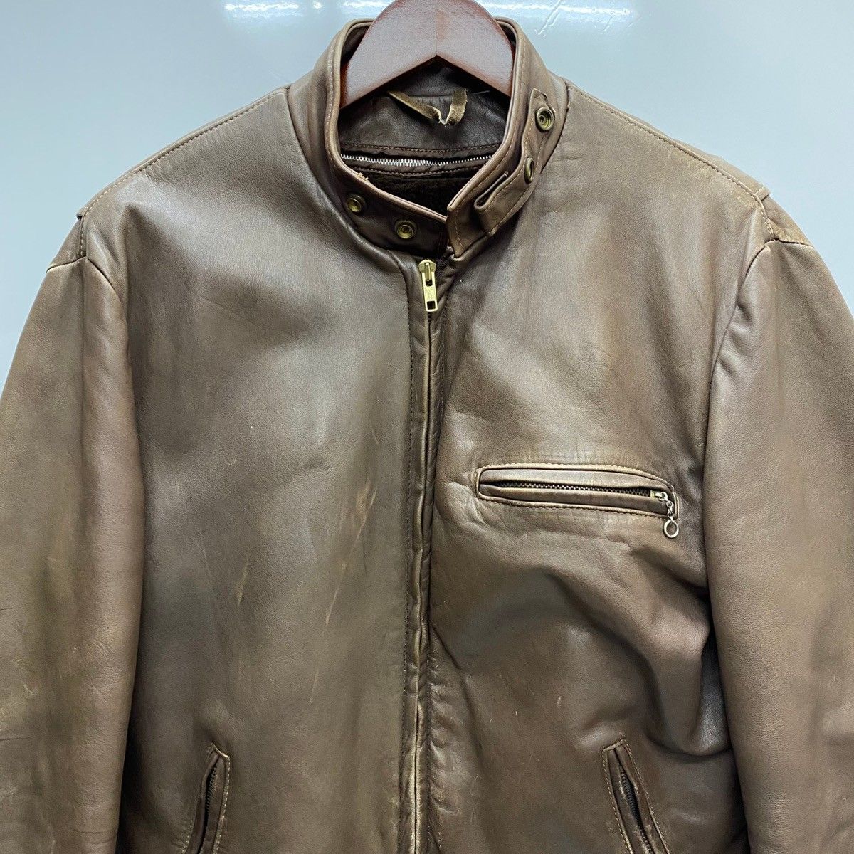 ショット SCHOTT シングルライダース ボアライナー付き USA製 レザー