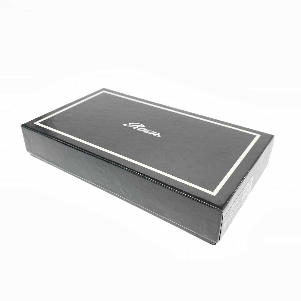 Roen ロエン ラウンドファスナー長財布 スカル型押し ブラック メンズ