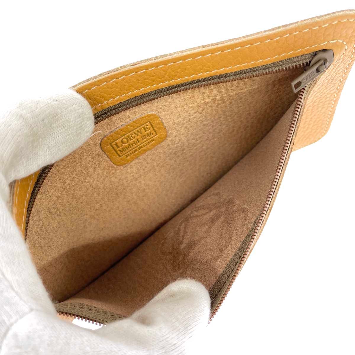 ロエベ　アナグラムポーチ　汚れなし美品 楽天市場】ロエベ Tポーチ アナグラム アクセサリーポーチ カーフ