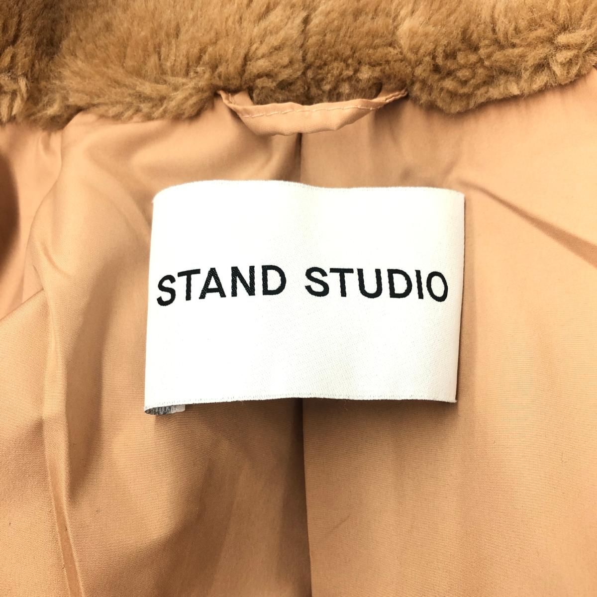 STANDSTUDIO スタンドスタジオ ファーロングコート サイズ:34 ブラウン 
