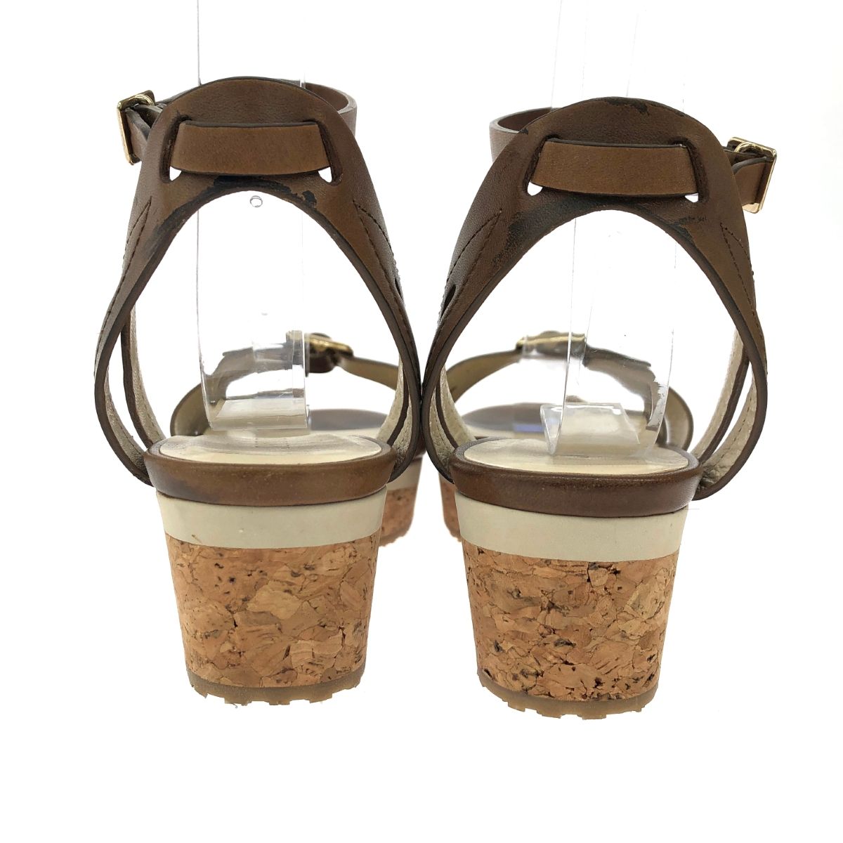 JIMMY CHOO ブラウンレザーサンダル JIMMY CHOO ジミーチュウ サンダル 表記サイズ:36 ブラウン レディース