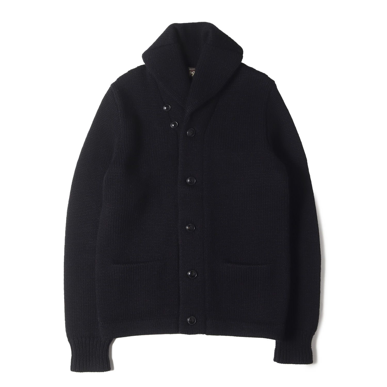 RRL ダブルアールエル カーディガン ブラック 黒 サイズ:S | ショール 
