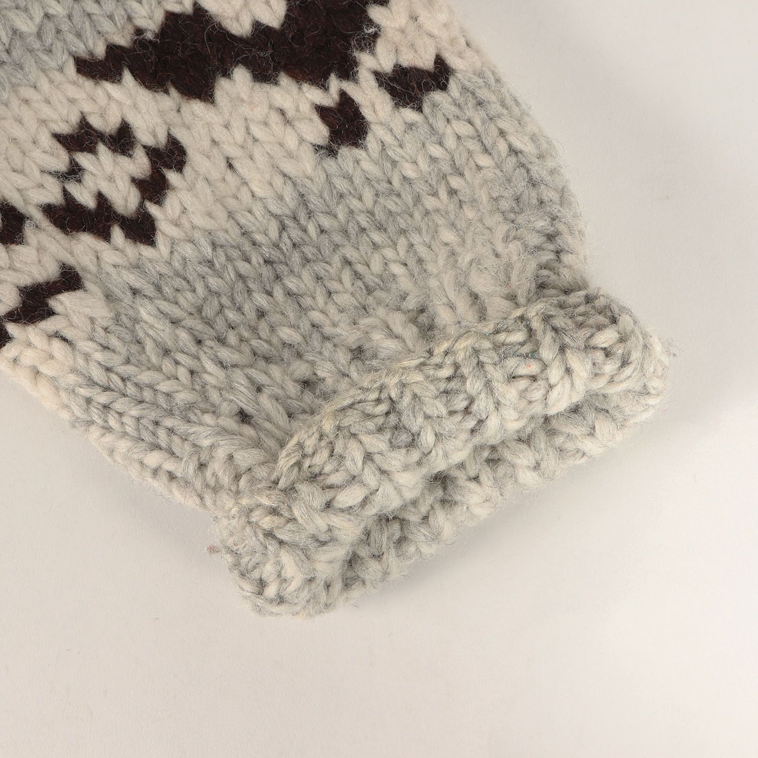 KANATA カナタ カウチン ライトグレー アイボリー サイズ:L/XL相当