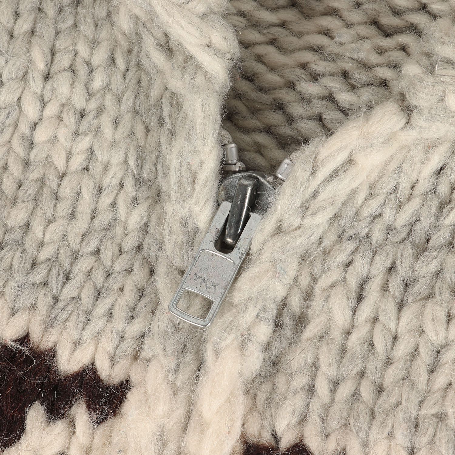 KANATA カナタ カウチン ライトグレー アイボリー サイズ:L/XL相当