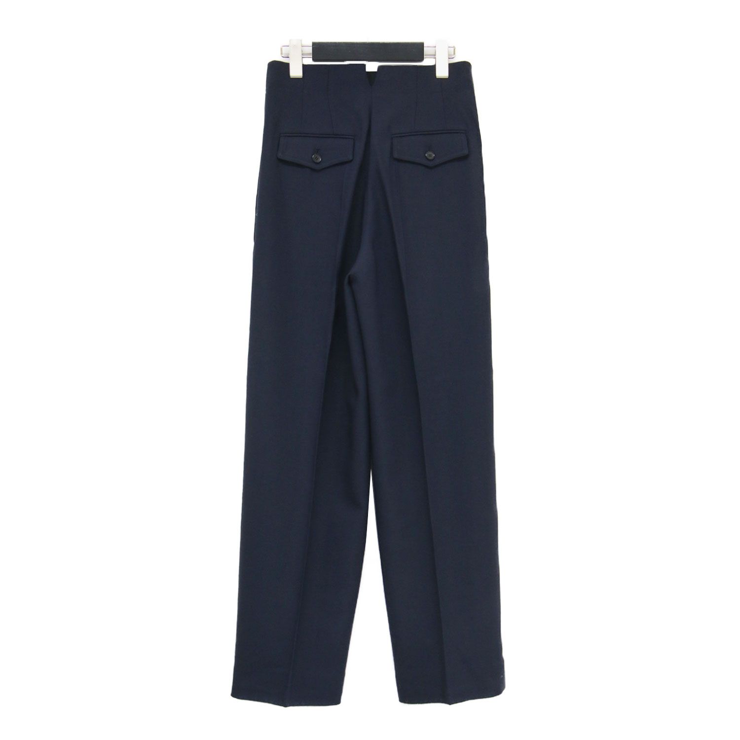 美品】CELINE セリーヌ パンツ ネイビー 紺 サイズ:XS | ジップ ハイ