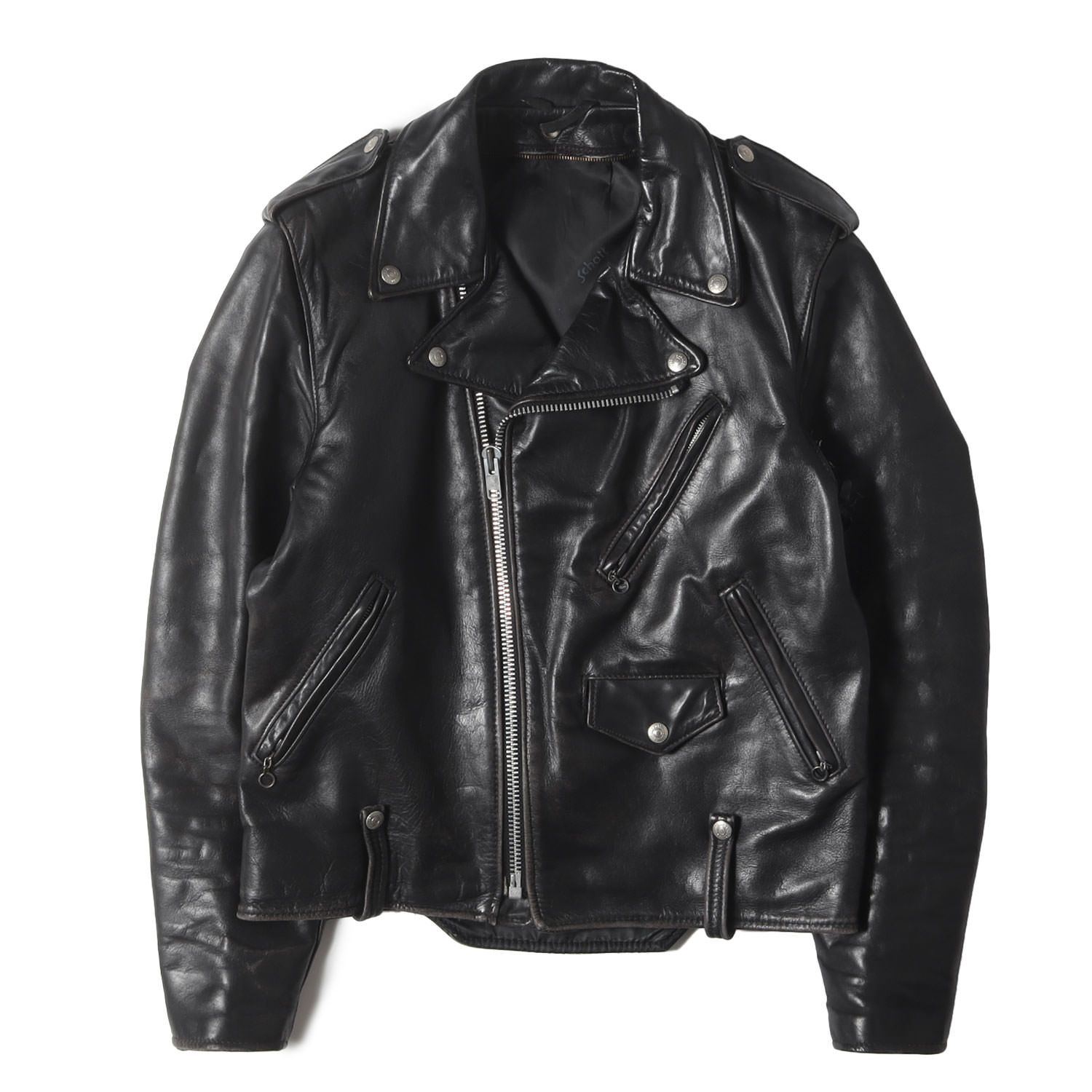 Schott ショット ジャケット ブラック 黒 サイズ:38 | USA製 125 | 90s 