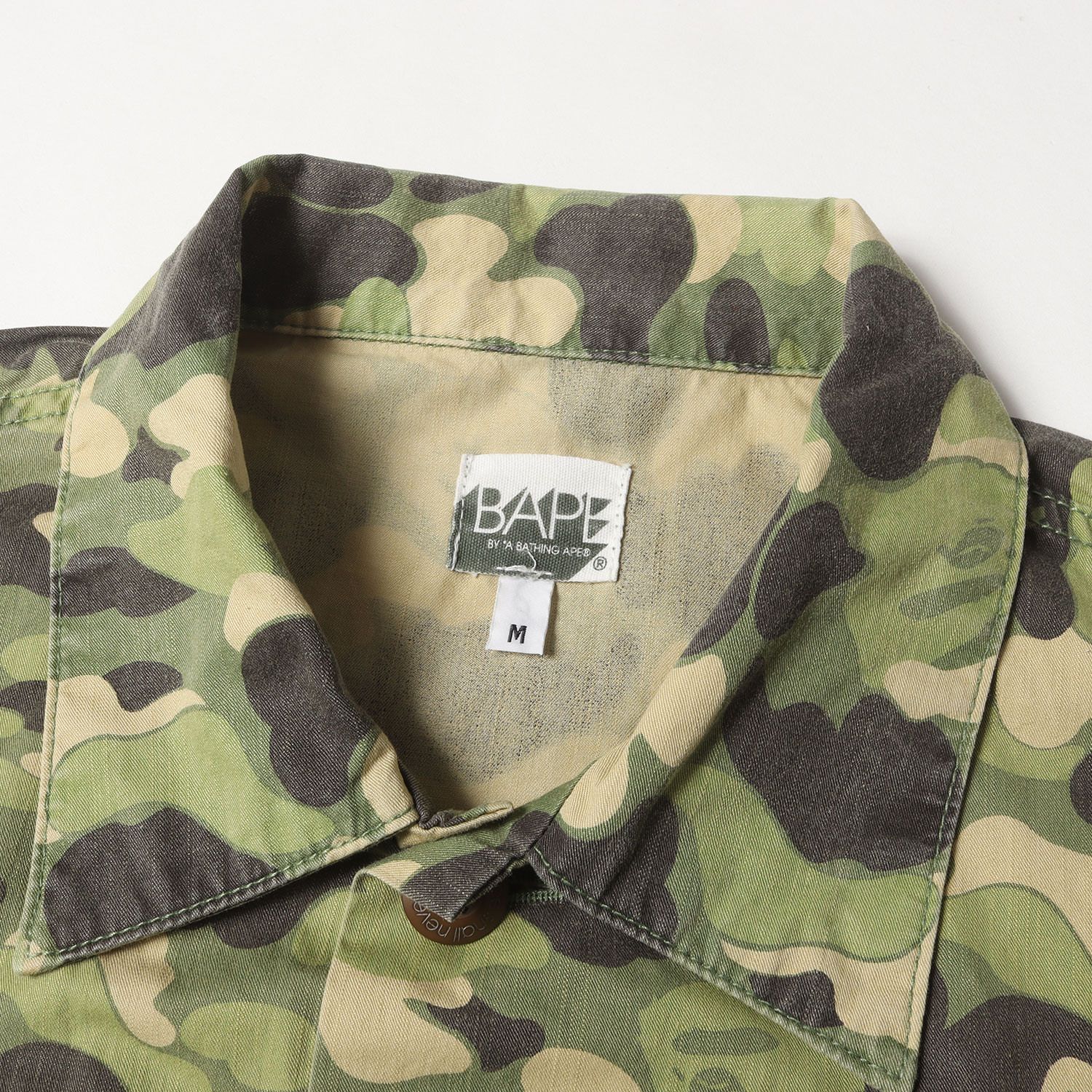 A BATHING APE ア ベイシング エイプ シャツ グリーンカモ サイズ:M